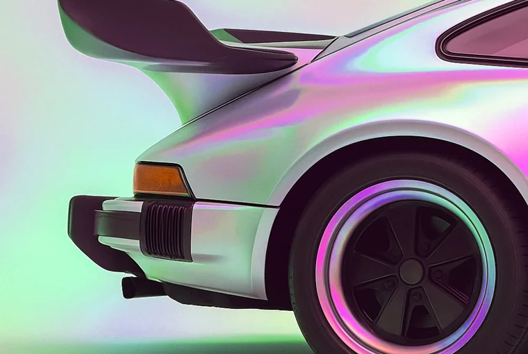 Sports Car With An Iridescent Ceramic Pro Shift Finish