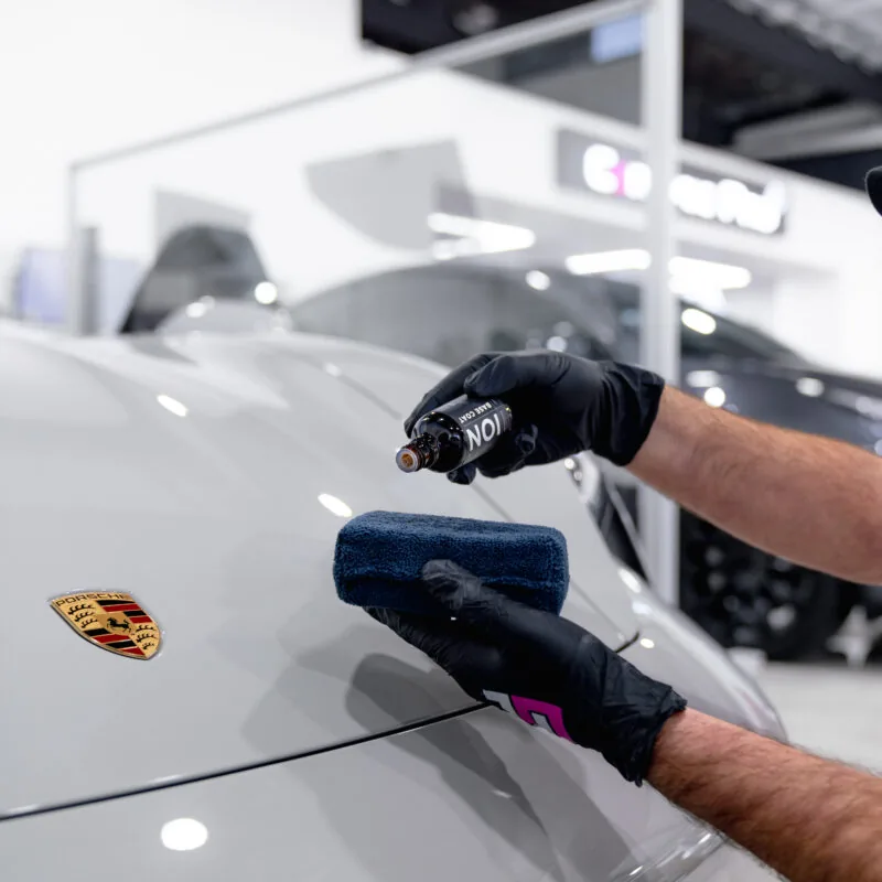 Ceramic Coating Being Applied To A Vehicle Panel