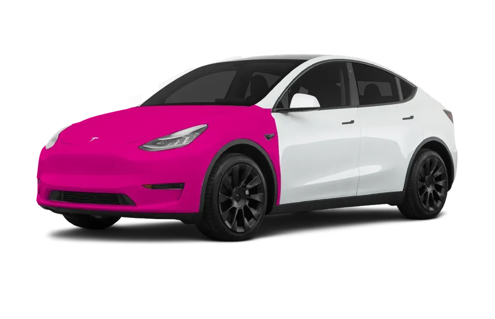 Vehicle Diagram Showing Full Front Paint Protection Film Coverage