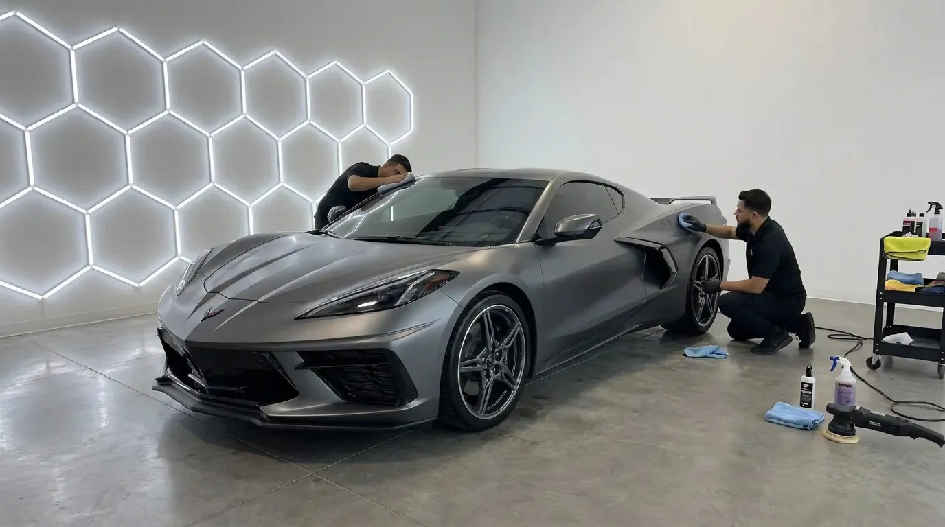 Sports Car Being Detailed By The Vip Wraps Tint &Amp; Detail Team In St. George, Ut