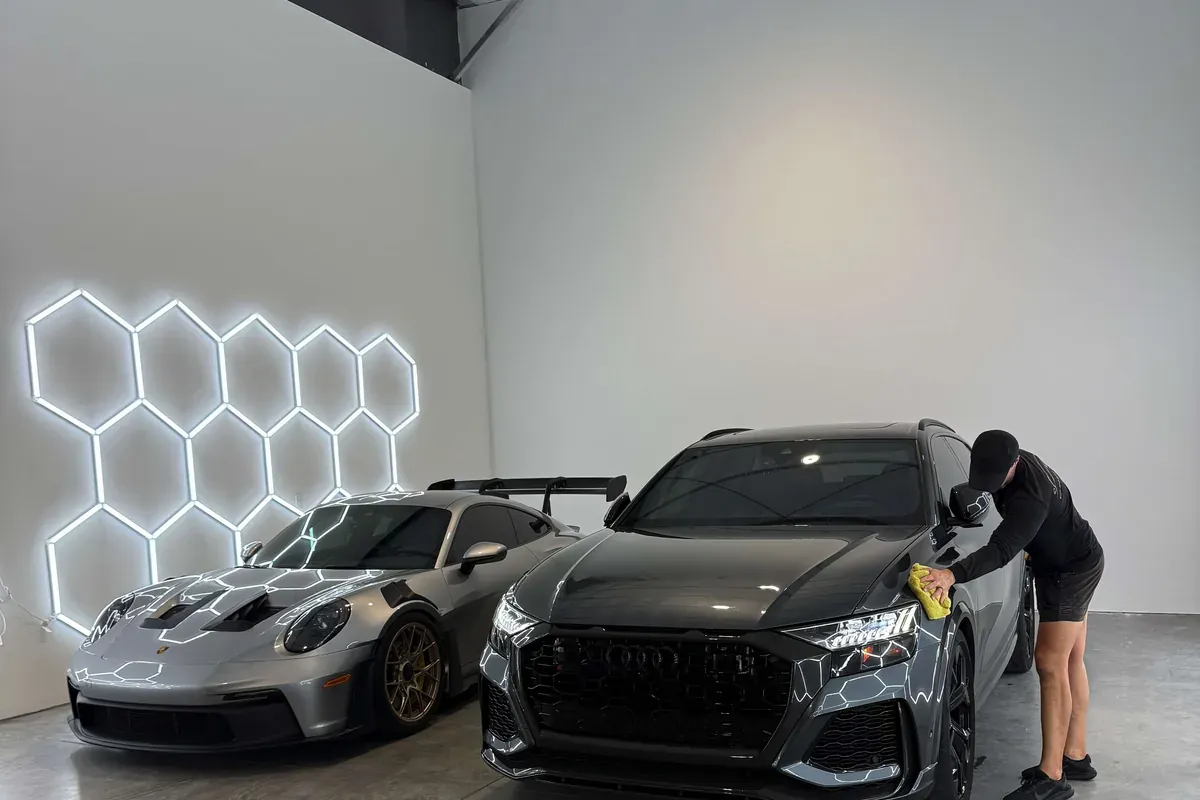 Vehicles Being Prepared For Paint Protection Film Inside The Vip Wraps Tint &Amp; Detail Shop