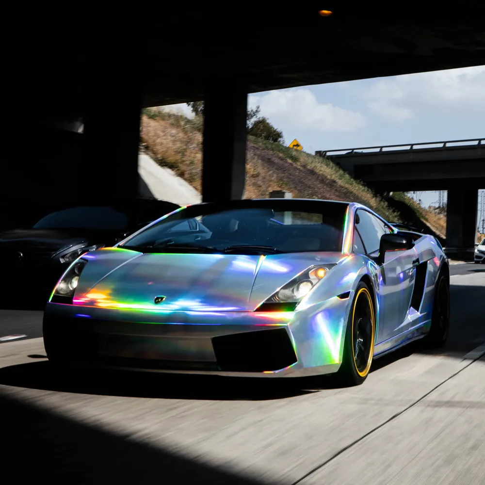 Supercar Finished In A Chrome Vinyl Wrap