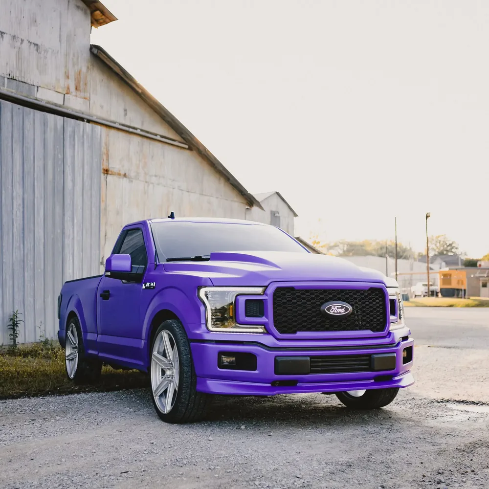 Pickup Truck Finished In A Matte Vinyl Wrap